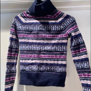 J. crew blue multicolored sweater